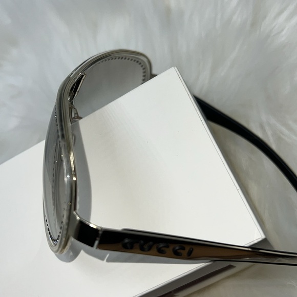 GUCCI NEW AUTHENTIC 1566 S/STRASS SWAROVSKI CRYSTAL AVIATOR SUNGLASSES (GREY MS) - Picture 7 of 17